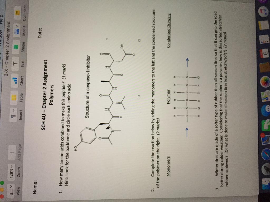  Help 2-X - Chapter 2 Assignment 128% + Add Page View