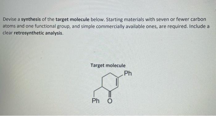 Hello, could you please help me with this question? Devise a synthesis