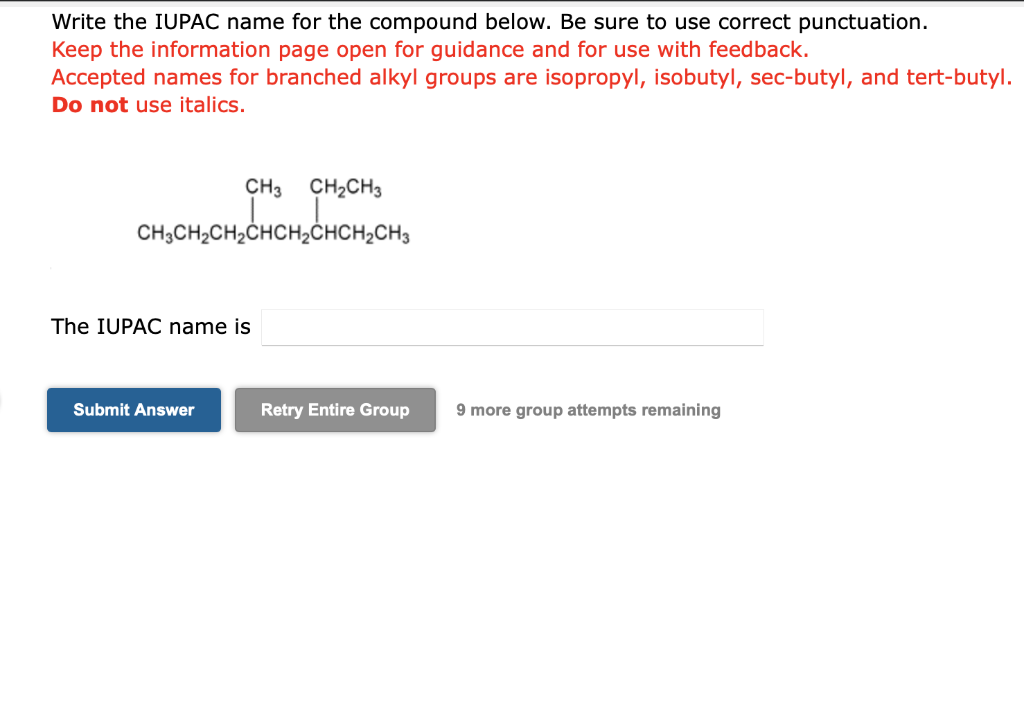 use correct punctuation. Keep the information page open for guidance and for