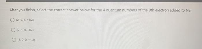  After you finish, select the correct answer below for the 4