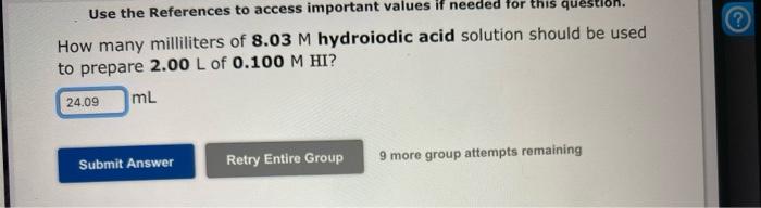  Use the References to access important values if needed for this