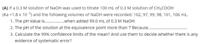 urgent , please solve fast and correctly (A) If a 0.3 M