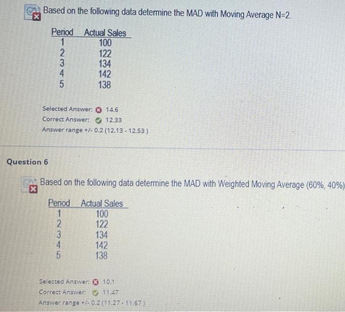 Based on the following data determine the fourth forecast using Weighted Moving