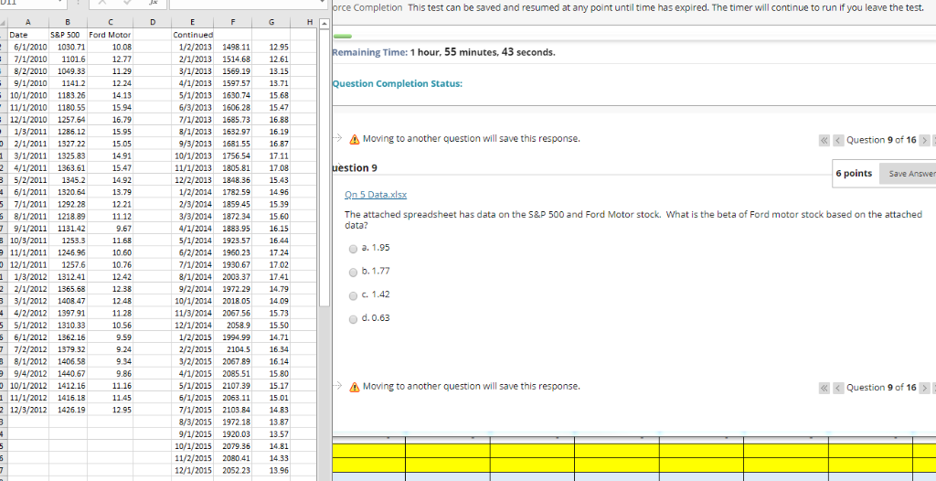  e Completion This test can be saved and resumed at any