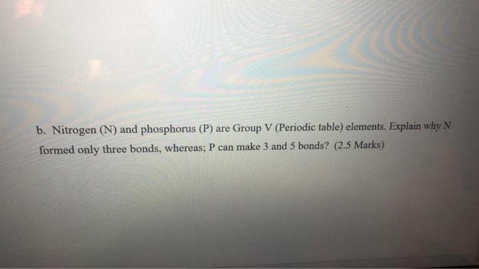 Please help as soon as possible b. Nitrogen (N) and phosphorus (P)