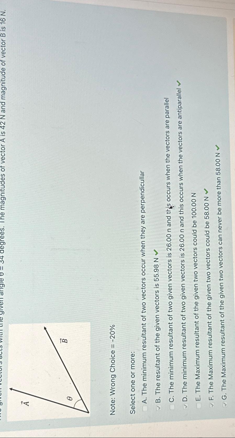  Note: Wrong Choice =-20% Select one or more: A. The minimum