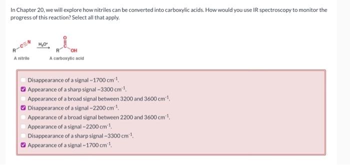 With solution please!! In Chapter 20, we will explore how nitriles can