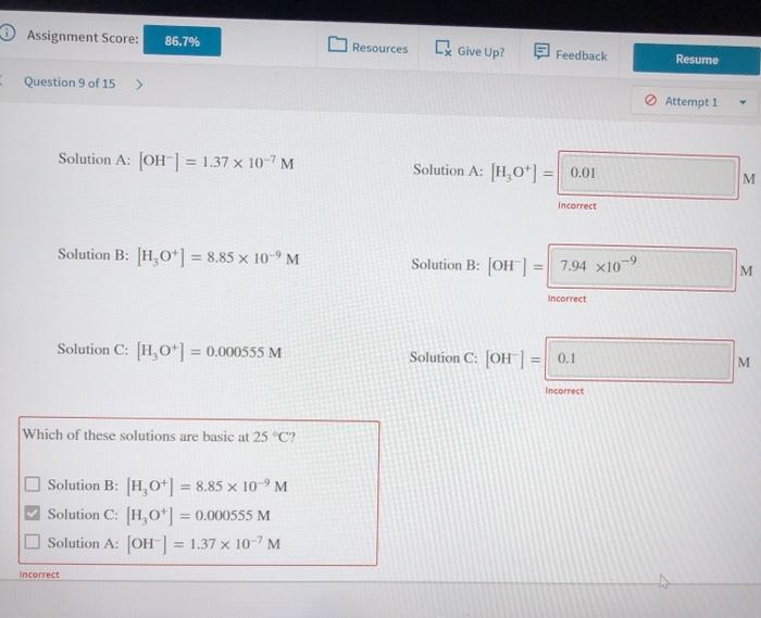  Assignment Score: 86.7% Resources [ Give Up? Feedback Resume Question 9