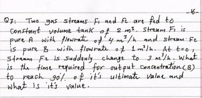  I need to solve this question quickly -16- Q7: Two gas