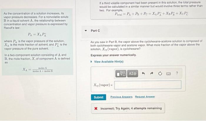 for this part. If a third volatile component had been present in