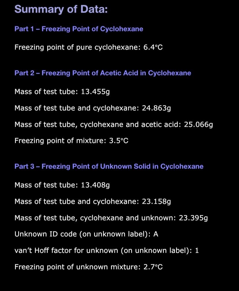 I need help on question #1, the data is given in