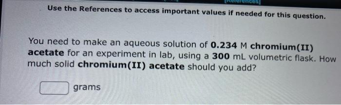  Use the References to access important values if needed for this