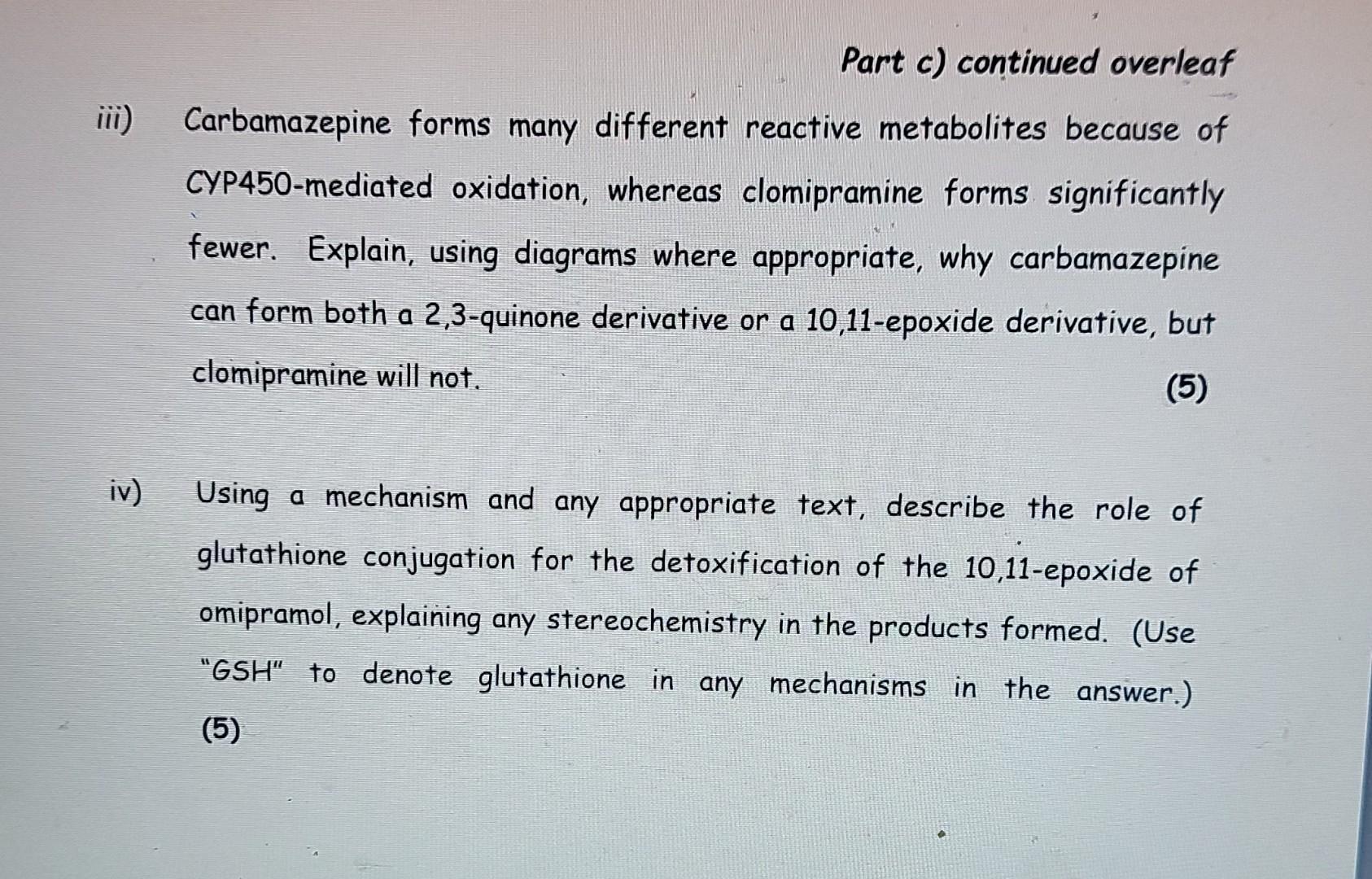 carbamazepine, clomipramine and omipramol; for reference, the calculated log P's (Chemaxon) are