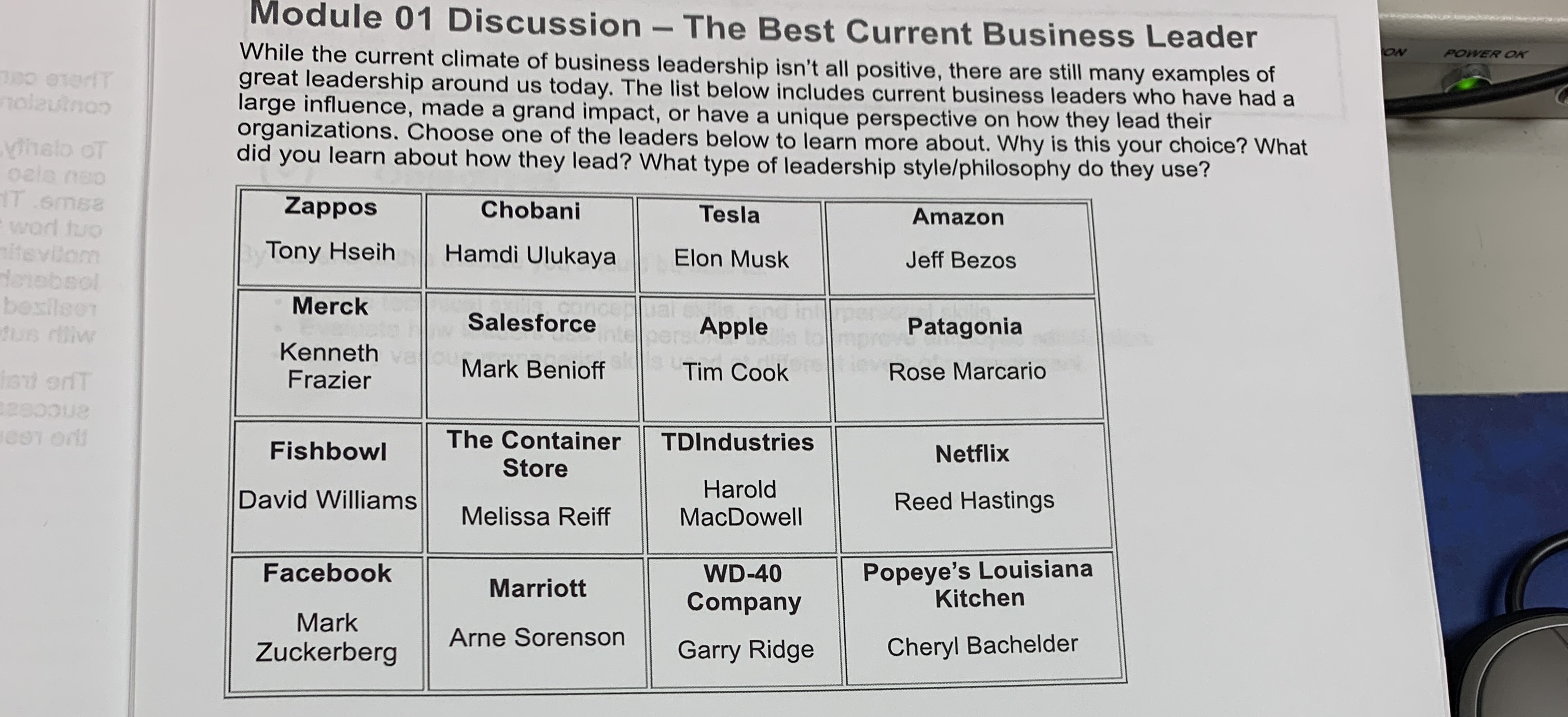 This is for a discussion post. I picked Chobani. Module 01 Discussion