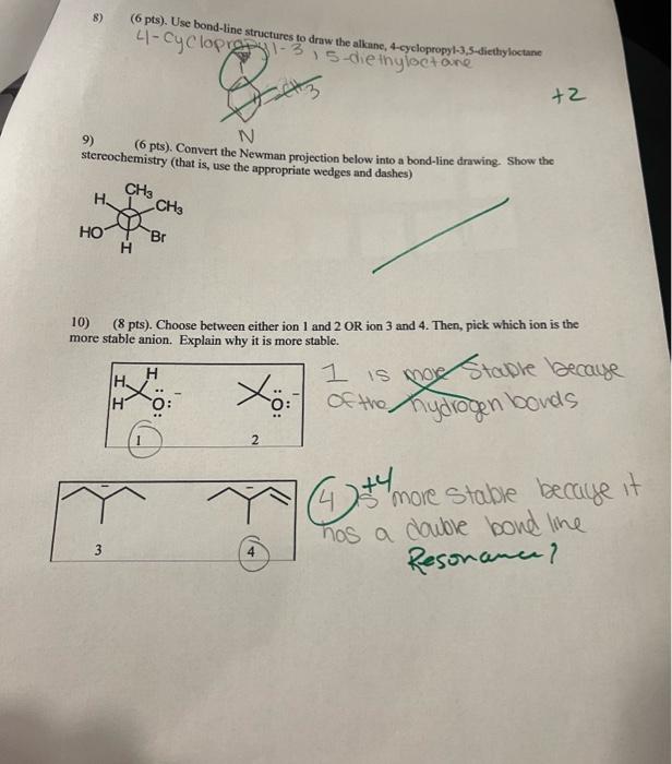 following bond line atructure The name for this exrugtere is 6) (