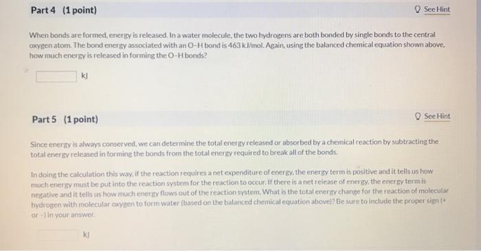 combustion of hydrogen in the presence of oxygen. This reaction releases a