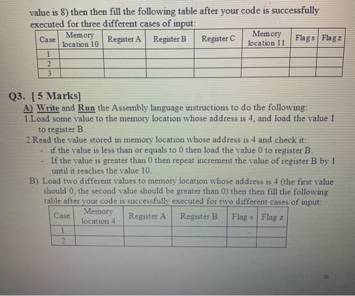 project you have to write three Assembly language programs and run it