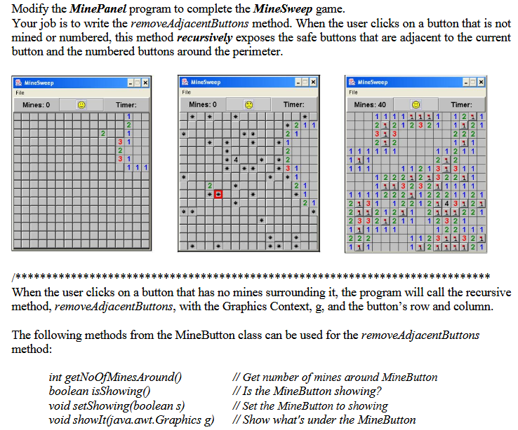 [JAVA] MineSweep Game *** Here is the link to download required program.
