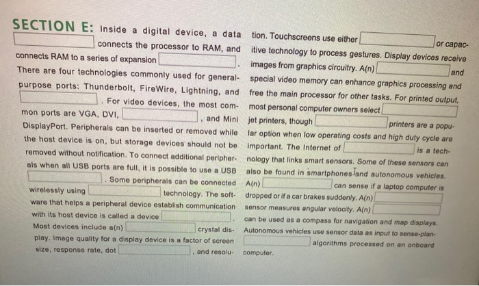 The instructions that tell a computer how to carry out a task