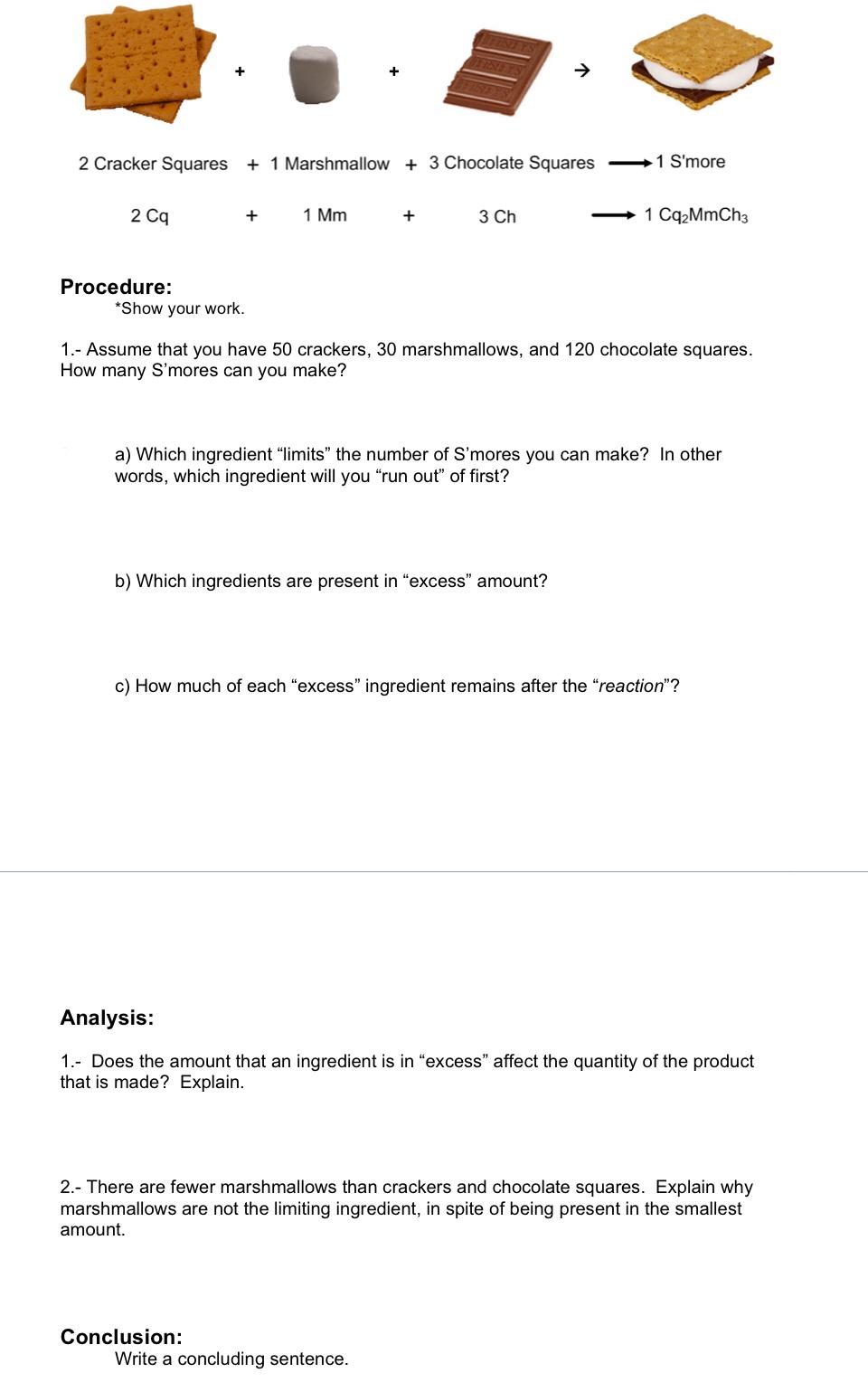 can you answer fast + 2 Cracker Squares + 1 Marshmallow +