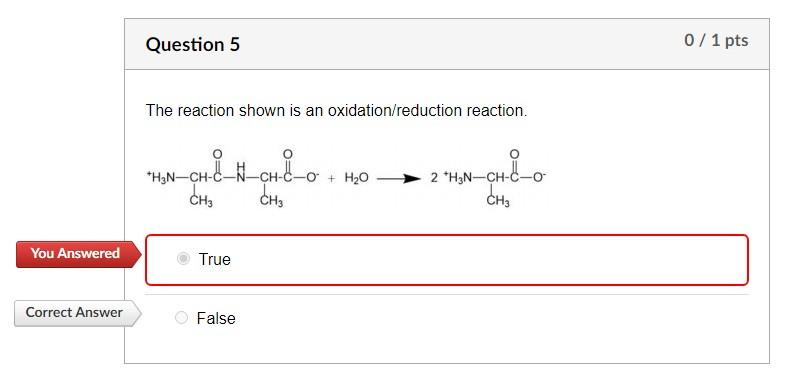 Please Explain why these are no oxidation/reduction reactions. Thanks. Question 5 0