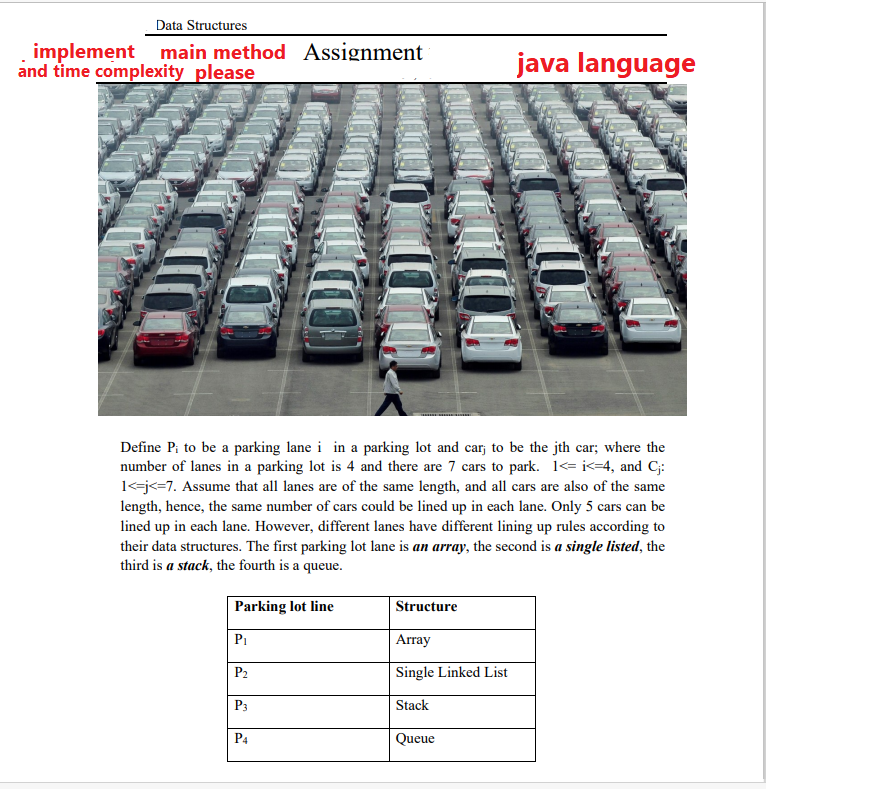  public class ArrayParkingLane { private char car[]; private final static int