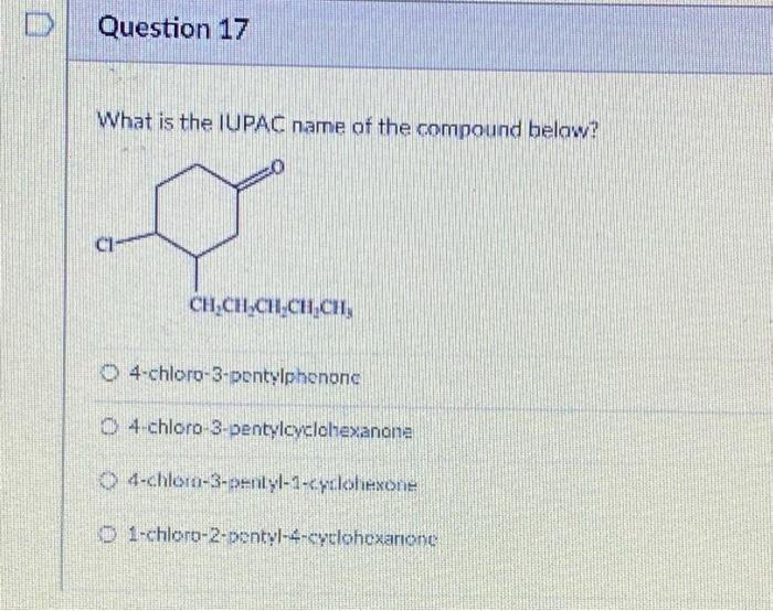 kebune? HC-C -CH H HI n Falso Question 17 What is the