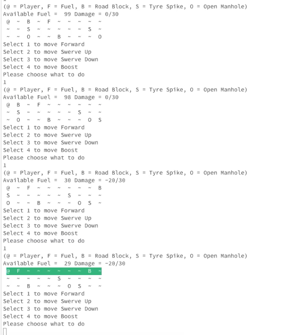 Using Java to program the following,The player selects from a difficulty level,