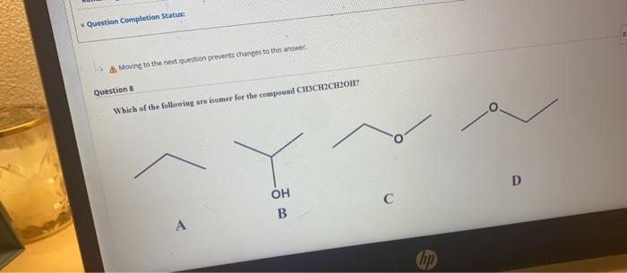  Question Completion Status: Moving to the next question prevents changes to