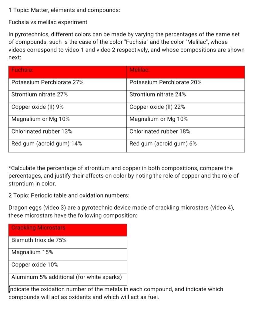 help please. i can like 1 Topic: Matter, elements and compounds: