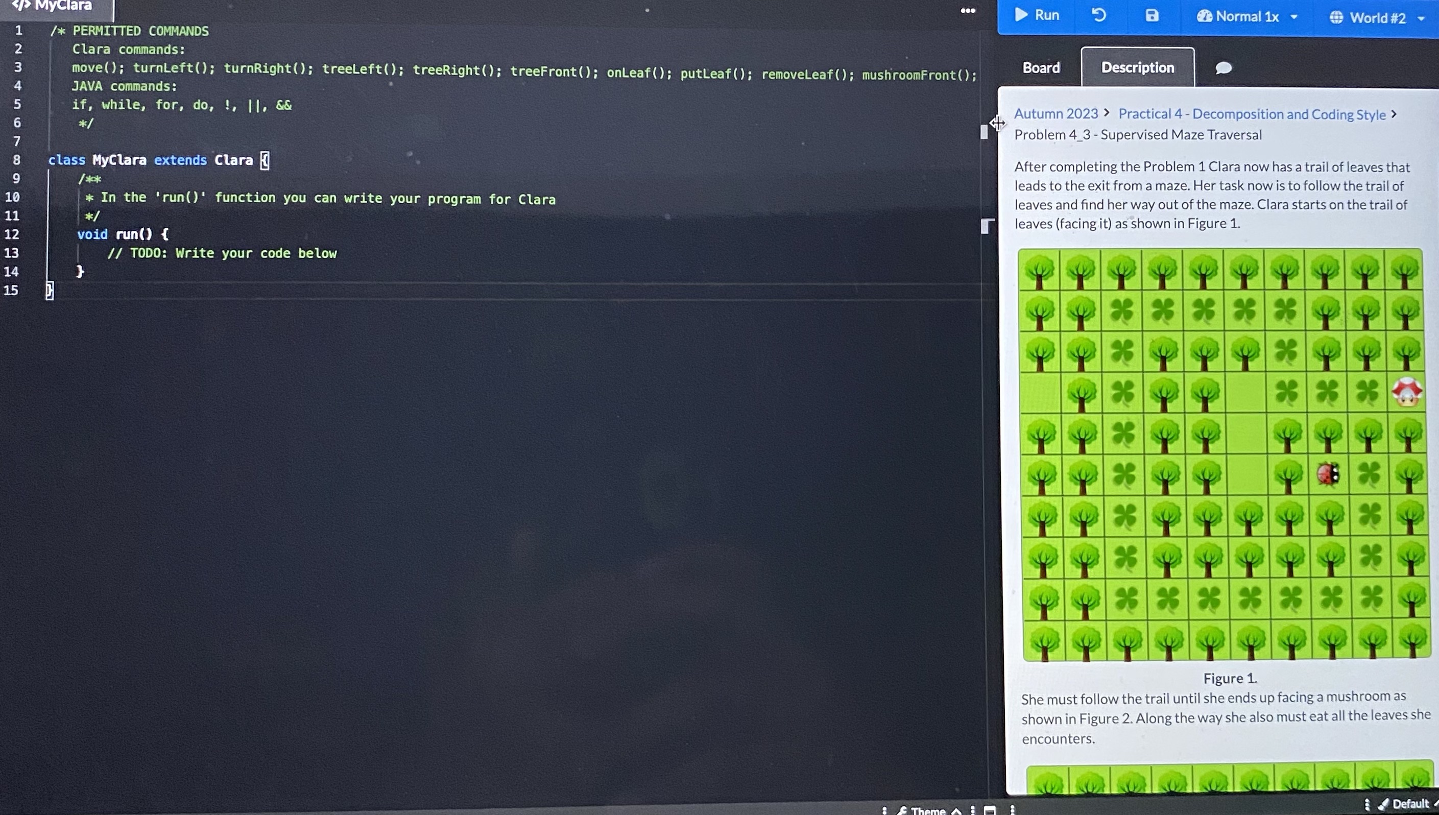I need a code solution for the following problem, I've tried myself