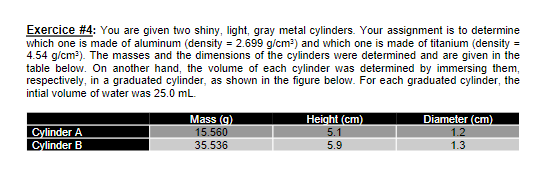 show all work please Exercice #4: You are given two shiny,