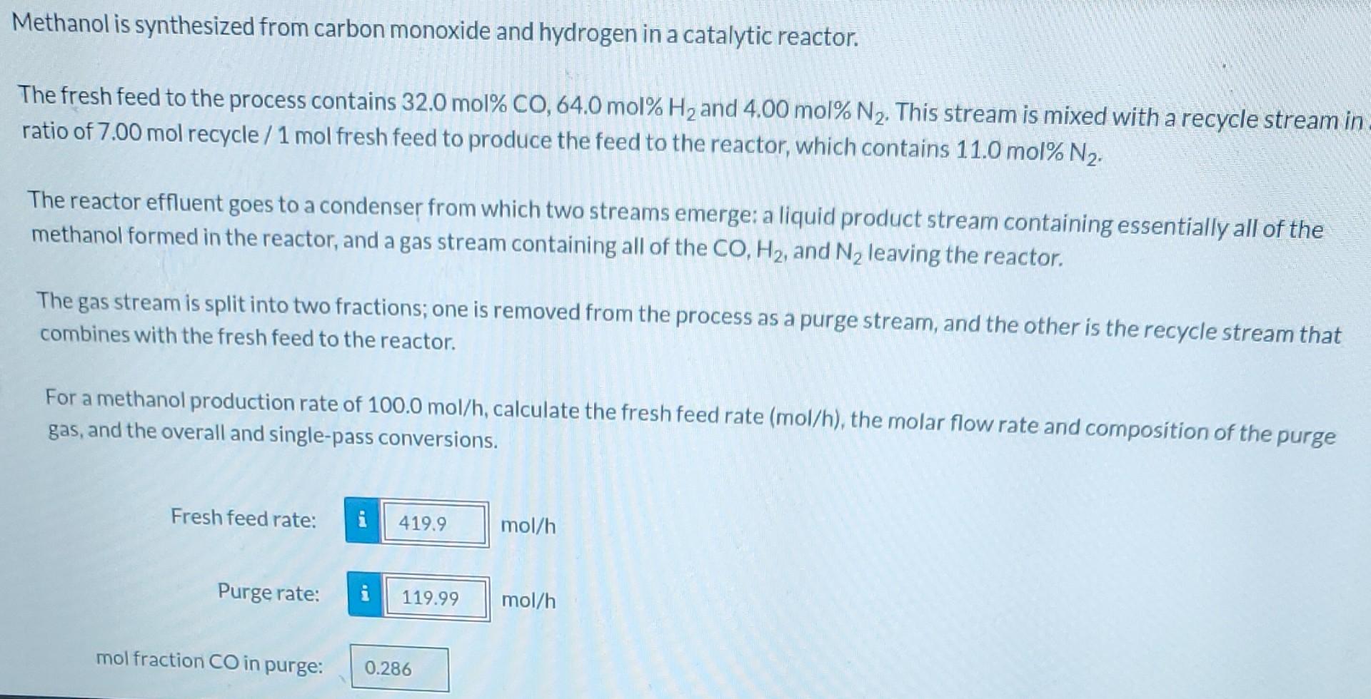  Please show all work and solve for all except CO in