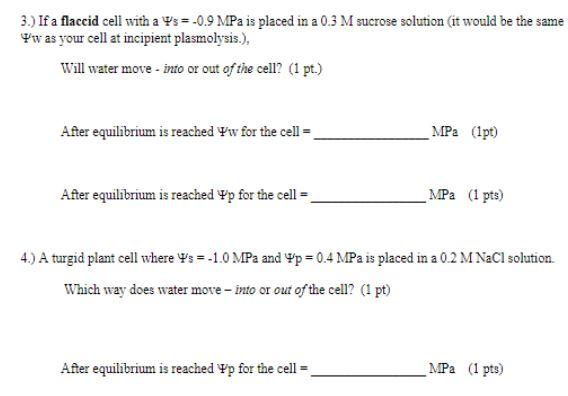 cell) at 20C. Note that you are working with a SALT solution