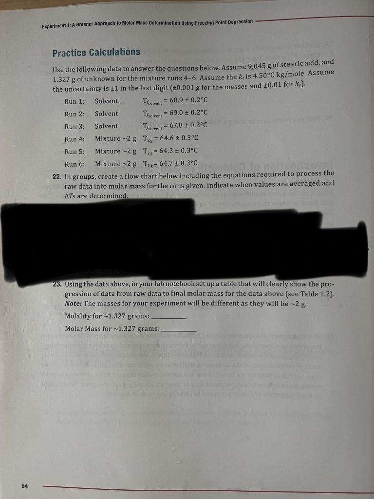  Please only answer question 23, Thank you! Practice Calculations Use the