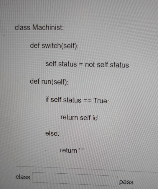  Complete the code so that it defines a class assestent that