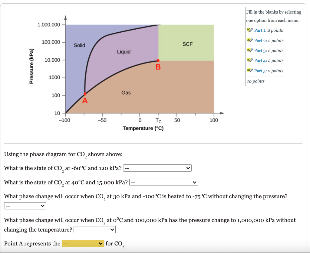 Fill in the blanks by selecting one option from each menu.