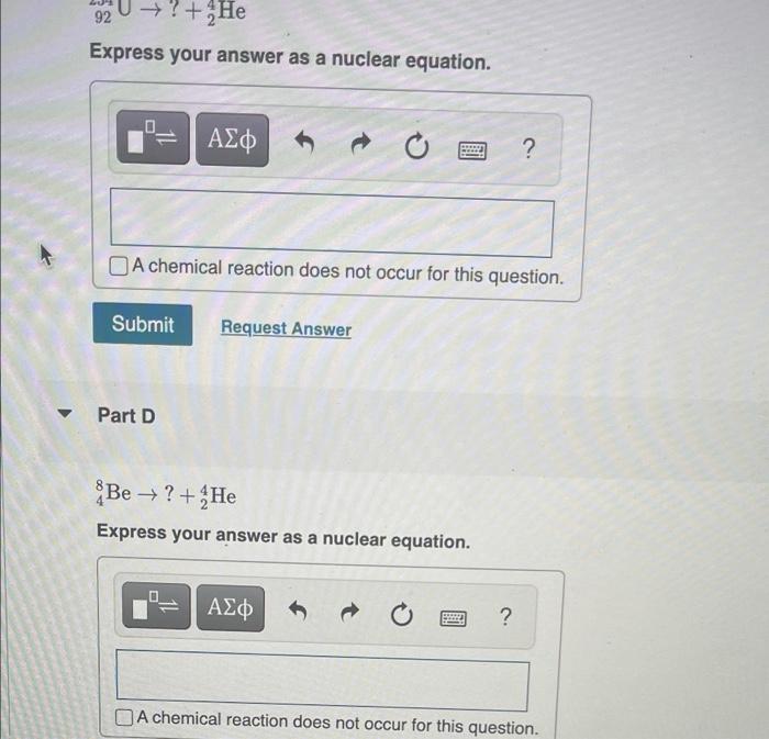 Sara ? A chemical reaction does not occur for this question. Submit