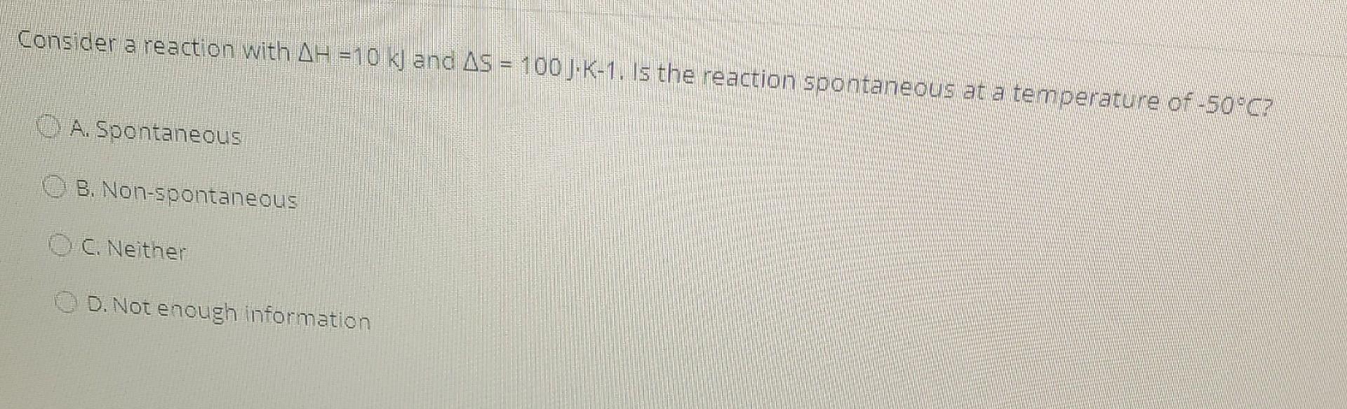 AG for this reaction at standard conditions, and if the reaction is