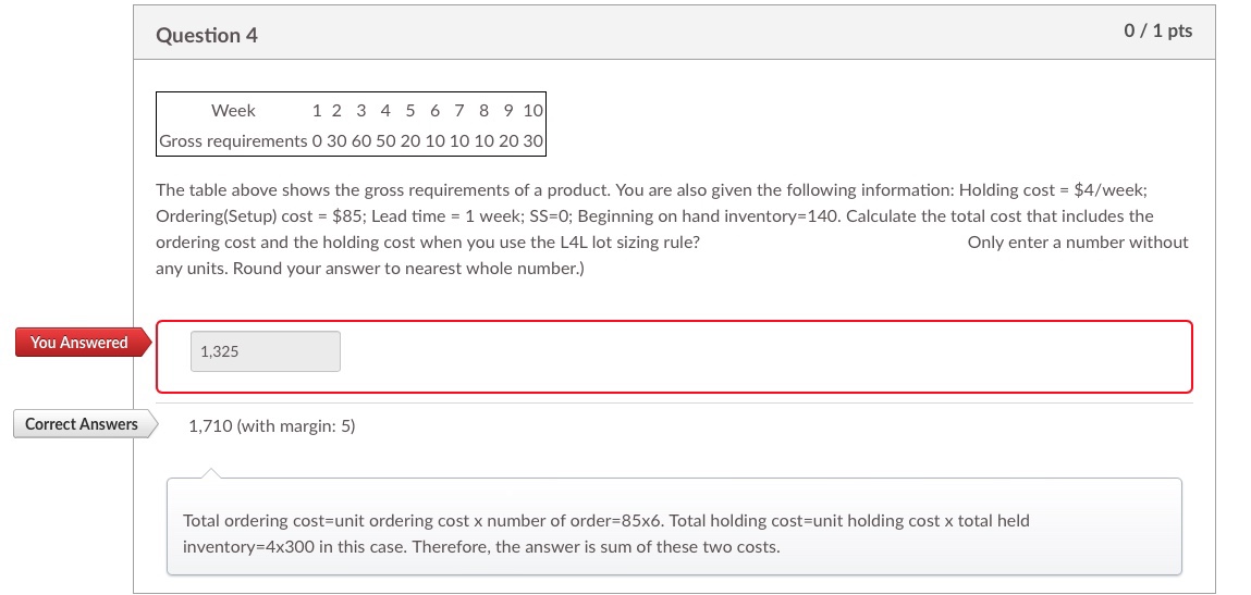 can someone please explain how the answer 1,710 is the correct answer?