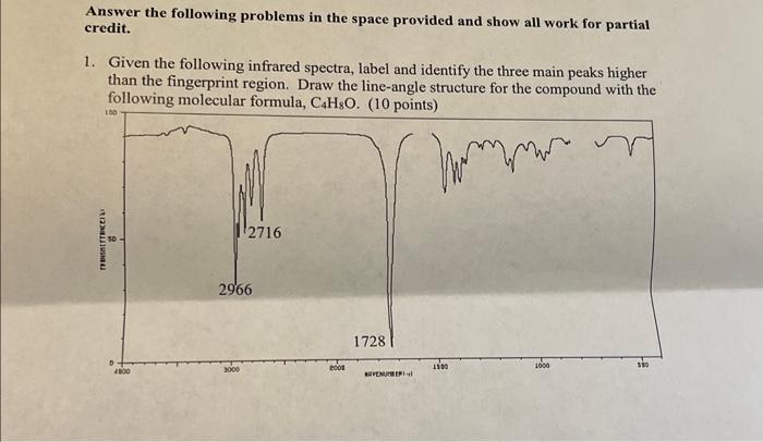  Answer the following problems in the space provided and show all