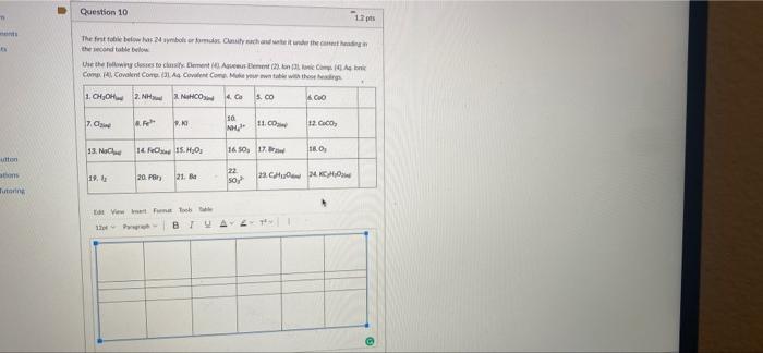  please help me fill out this table please answer this question