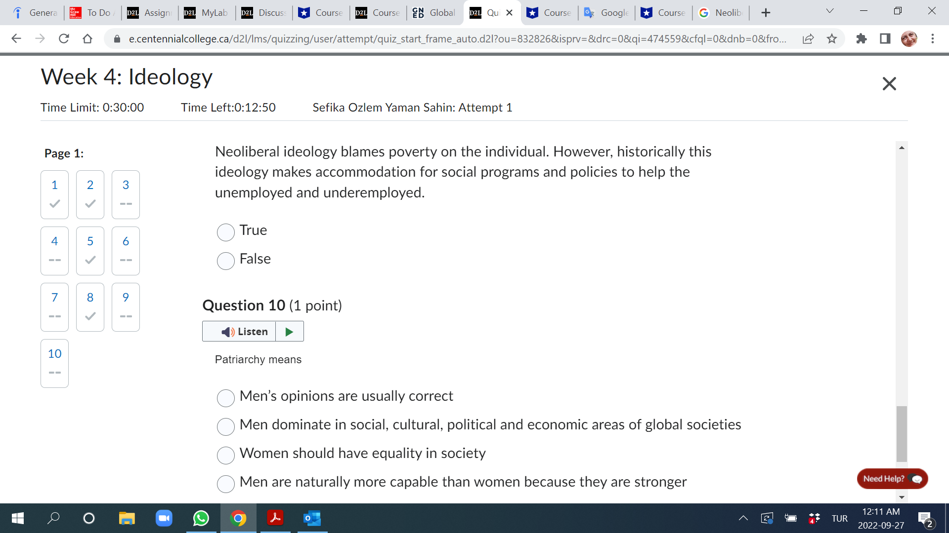  i Genera To Do / D2L Assign D2L MyLab D2L Discuss