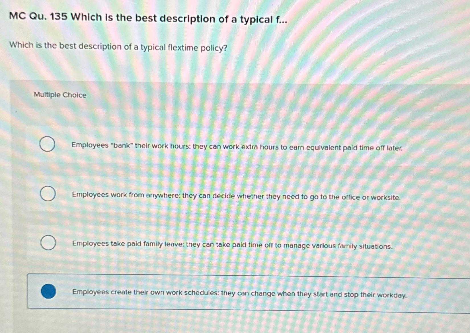  MC Qu.135 Which is the best description of a typical f...
