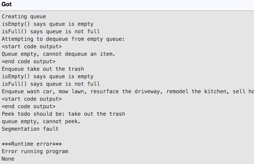 supposed to keep track of todo items such as: "go to the