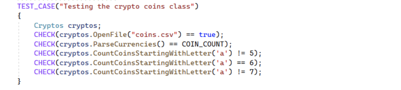 program that reads a file containing different crypto currencies. The file you