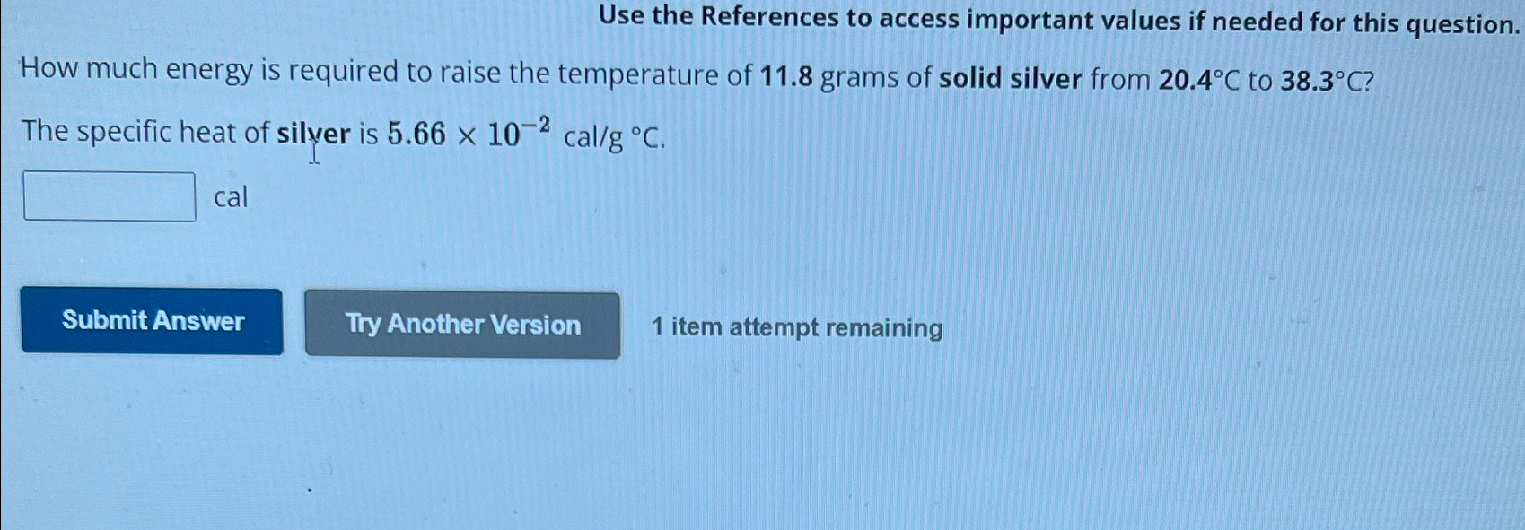  Use the References to access important values if needed for this
