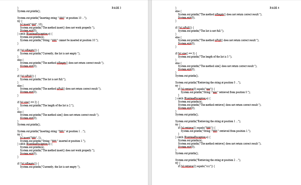Code: ContigousStringListerTester Code: Description Implement the following String List ADT: A String