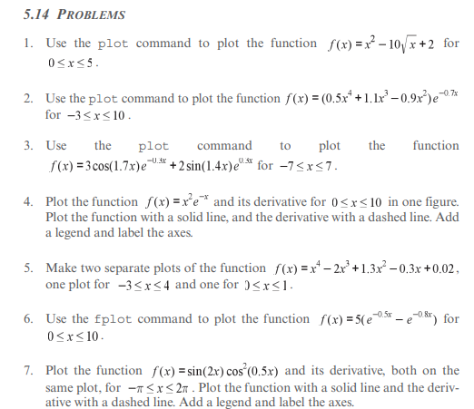 IN ONE MATLAB CODE PLEASE. FOR PROBLEM 2: Add a title to