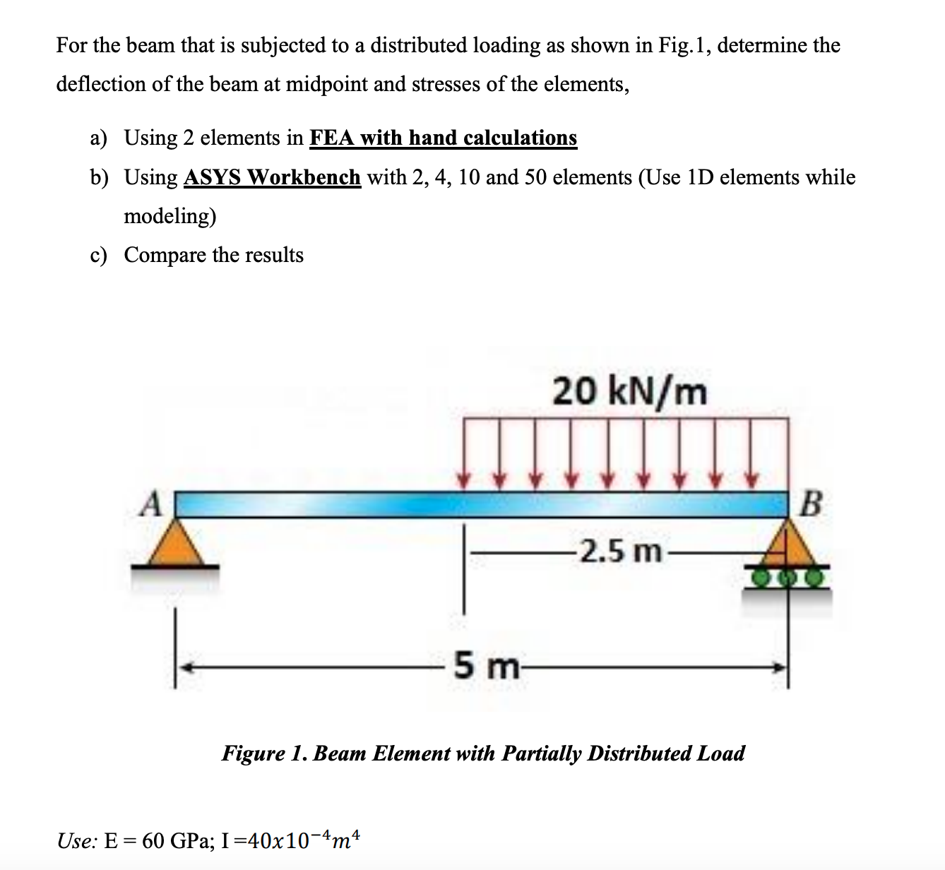  For the beam that is subjected to a distributed loading as